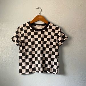 Checkered Crop Top Women